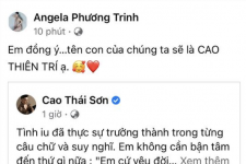 Angela Phương Trinh công khai tên con với Cao Thái Sơn