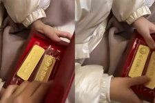 Trung Quốc: Bé gái mầm non được bạn trai cùng lớp tặng 2 thỏi vàng 100 gram