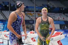 Ariarne Titmus hai lần giành chiến thắng trước Katie Ledecky ở Olympic 2020