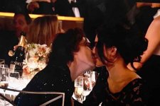 Kylie Jenner và Timothée Chalamet công khai tình tứ tại Quả Cầu Vàng 2024
