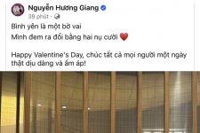Diễn viên Hương Giang bất ngờ đăng tải hình ảnh tình cảm bên bạn trai mới