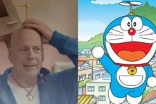 "Ông trùm" Biệt Đội Đánh Thuê Bruce Willis hóa thân thành... Doraemon