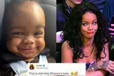 Ca sĩ tỷ phú Rihanna lần đầu tiên khoe diện mạo con trai đầu lòng
