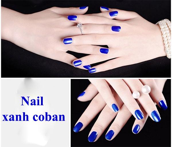 20 mẫu nail màu xanh đẹp nổi bật sang trọng dẫn đầu xu hướng hiện nay - 1