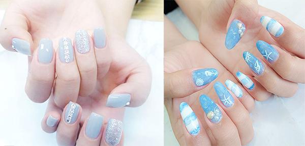 20 mẫu nail màu xanh đẹp nổi bật sang trọng dẫn đầu xu hướng hiện nay - 2