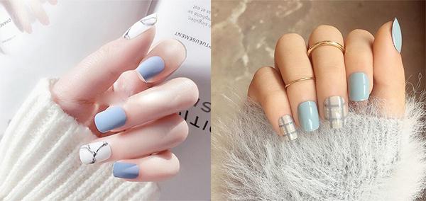 20 mẫu nail màu xanh đẹp nổi bật sang trọng dẫn đầu xu hướng hiện nay - 8