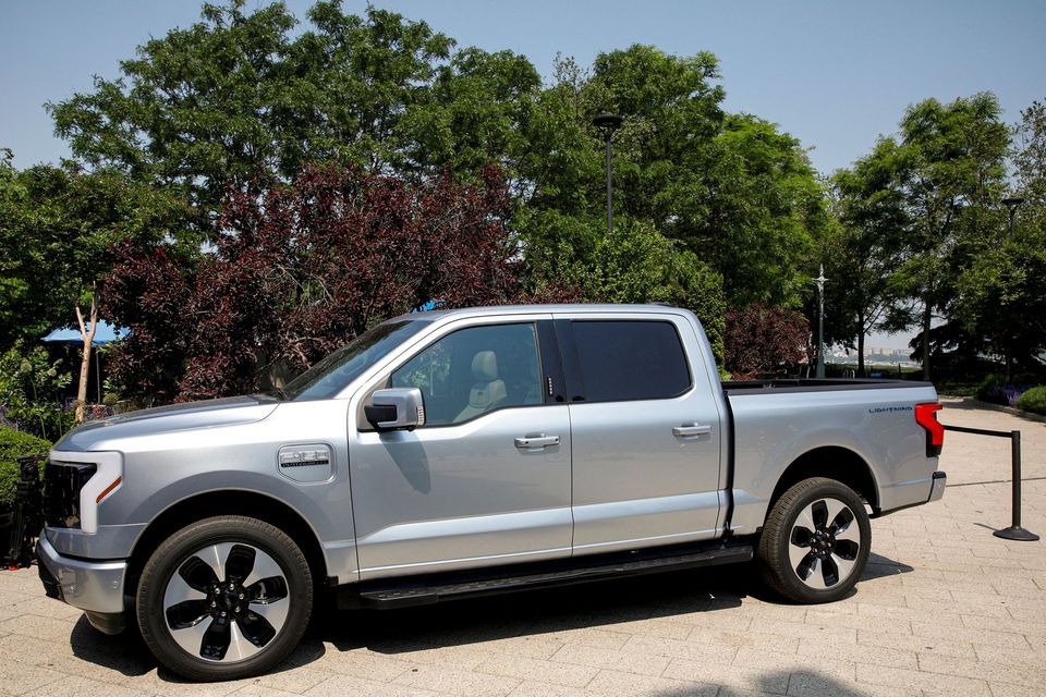 Mẫu Ford F-150 Lightning tại New York City ngày 26/5/2021. Ảnh: Reuters