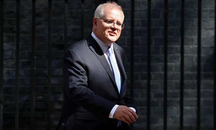 Thủ tướng Australia Scott Morrison tại thủ đô London, Anh, hồi tháng 6 năm ngoái. Ảnh: Reuters.