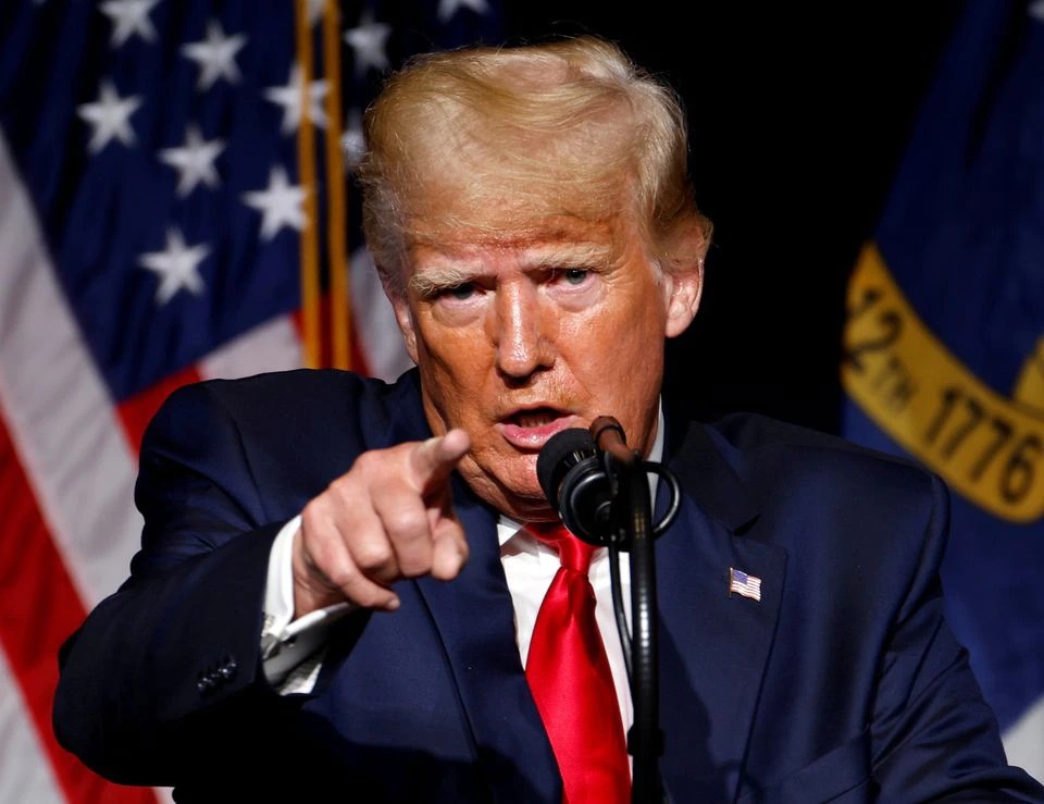 Cựu tổng thống Mỹ Donald Trump tại hội nghị đảng Cộng hòa ở bang Bắc Carolina tháng 6/2021. Ảnh: Reuters.