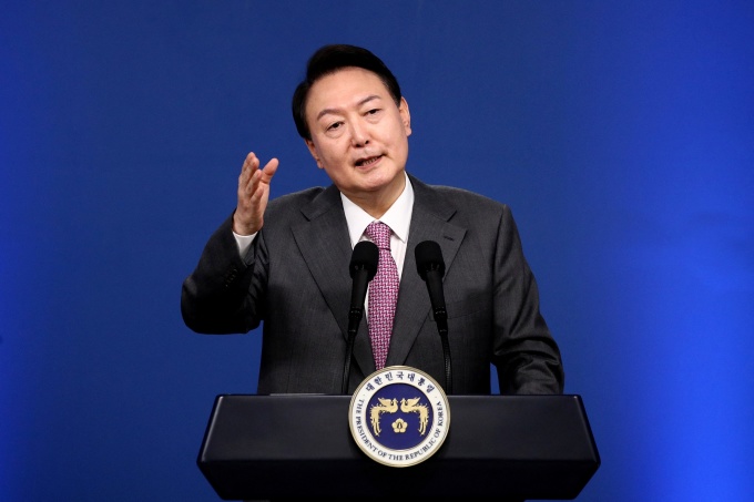 Tổng thống Yoon Suk-yeol cuộc họp tại Seoul hồi tháng 8/2022. Ảnh: Reuters.