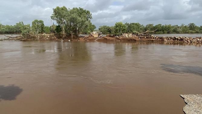Roads to Fitzroy Crossing in Western Australia remain cut off by flood waters. (PR HANDOUT IMAGE PHOTO)