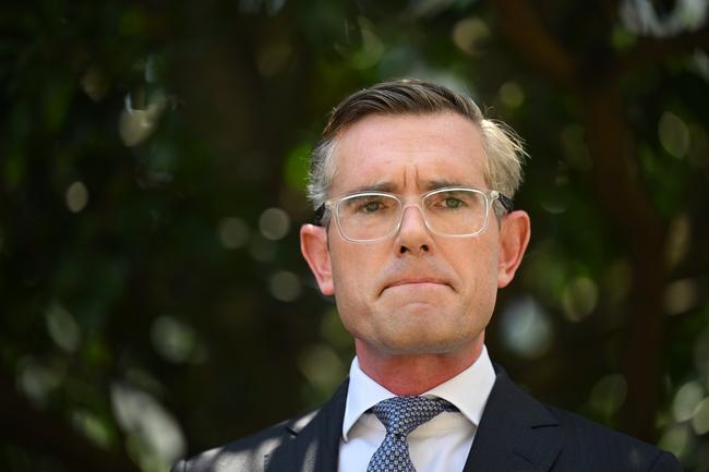 NSW Premier Dominic Perrottet apologises for wearing a nazi uniform during his 21st birthday party during a press conference at NSW Parliament House, in Sydney.