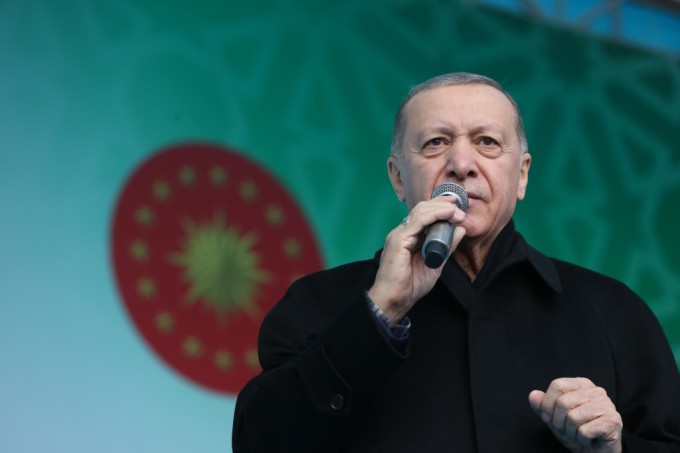 Tổng thống Thổ Nhĩ Kỳ Recep Tayyip Erdogan phát biểu tại Mugla, ngày 14/1. Ảnh: AFP.