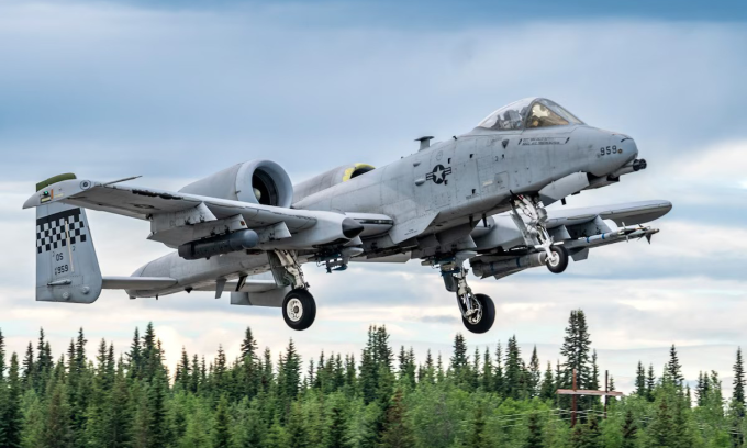 Cường kích A-10C Thunderbolt II bay huấn luyện tại Alaska, Mỹ tháng 6/2023. Ảnh: Không quân Mỹ