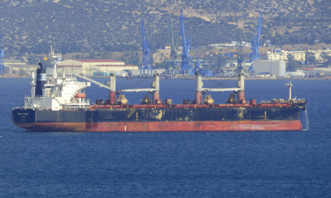 Tàu hàng Genco Picardy ngoài khơi Hy Lạp hồi năm 2022. Ảnh: Shipspotting.