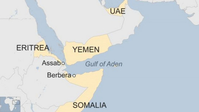 Vị trí vịnh Aden. Đồ họa: BBC