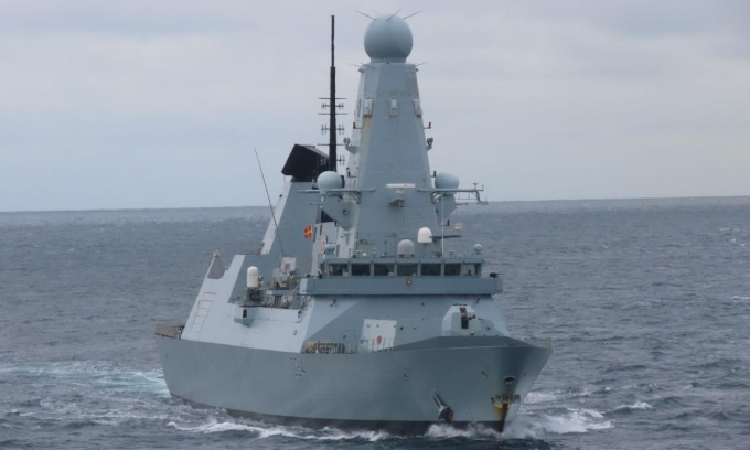 Tàu HMS Diamond trong bức ảnh đăng tháng 11/2023. Ảnh: X/HMS Diamond