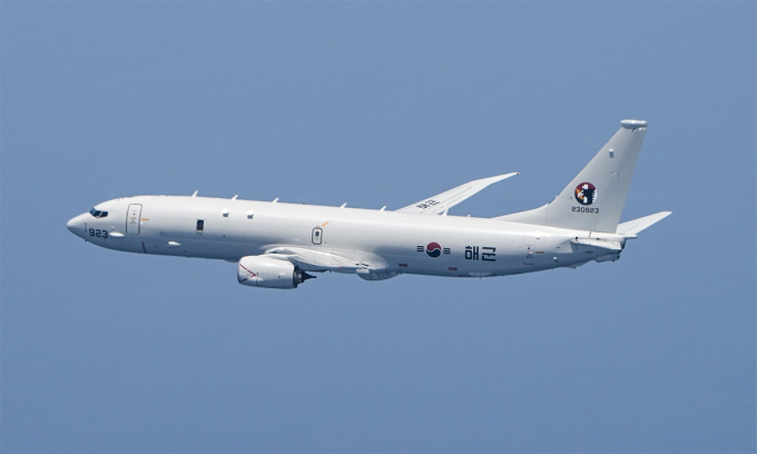 Trinh sát cơ P-8A Poseidon của hải quân Hàn Quốc. Ảnh: Yonhap