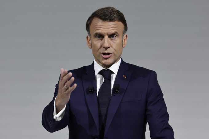 Tổng thống Pháp Emmanuel Macron ở Paris hồi tháng 6/2024. Ảnh: AFP