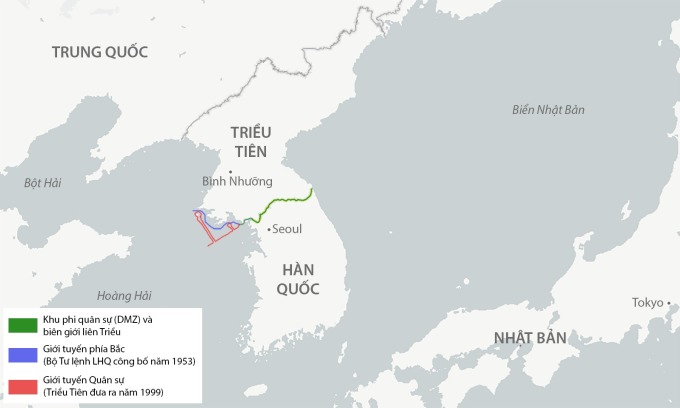 Vị trí bán đảo Triều Tiên. Đồ họa: CSIS