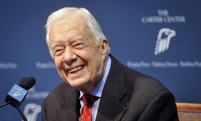 Cựu tổng thống Mỹ Jimmy Carter tại Atlanta, Georgia, hồi tháng 8/2015. Ảnh: Reuters