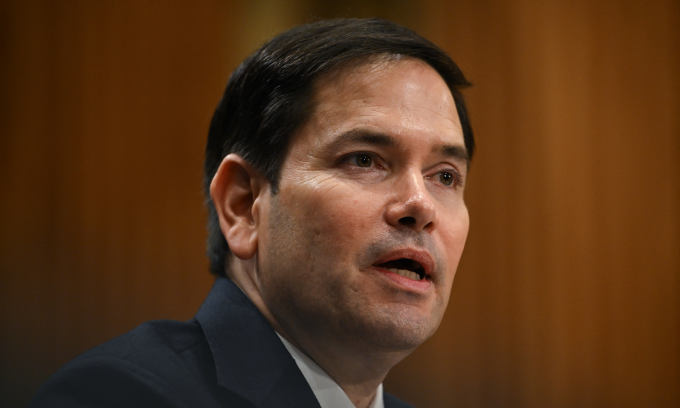 Ông Rubio phát biểu tại phiên điều trần trước Thượng viện Mỹ hôm 15/1. Ảnh: AFP