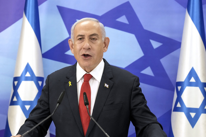 Thủ tướng Israel Benjamin Netanyahu tại cuộc họp báo ở Jerusalem ngày 9/12/2024. Ảnh: AFP