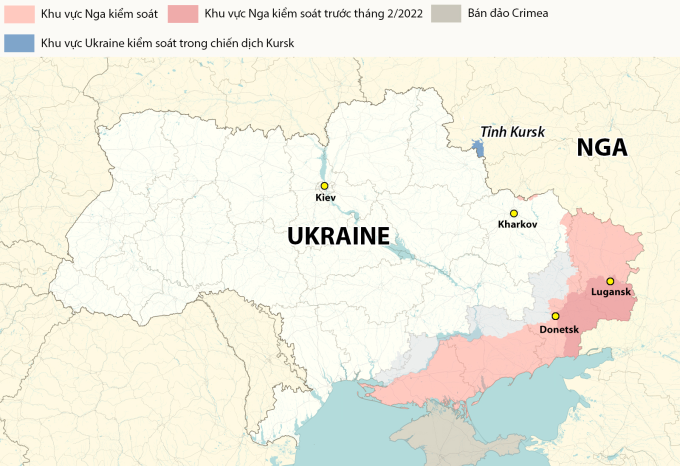 Cục diện chiến sự Nga - Ukraine. Đồ họa: RYV