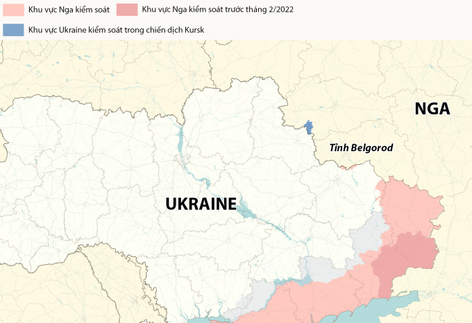 Vị trí tỉnh Belgorod của Nga. Đồ họa: RYV