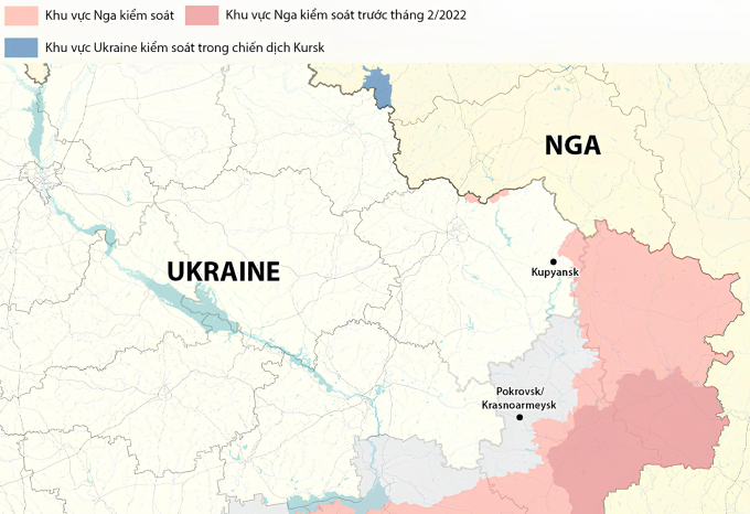 Vị trí Kupyansk. Đồ họa: RYV