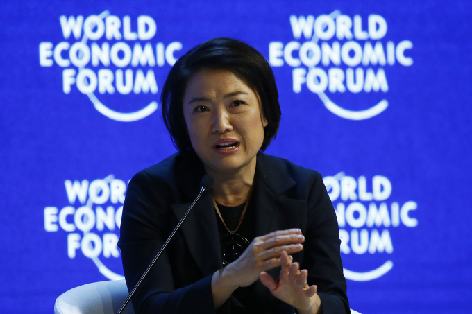 Zhang Xin tại Diễn đàn Kinh tế Thế giới năm 2016. Ảnh: Reuters