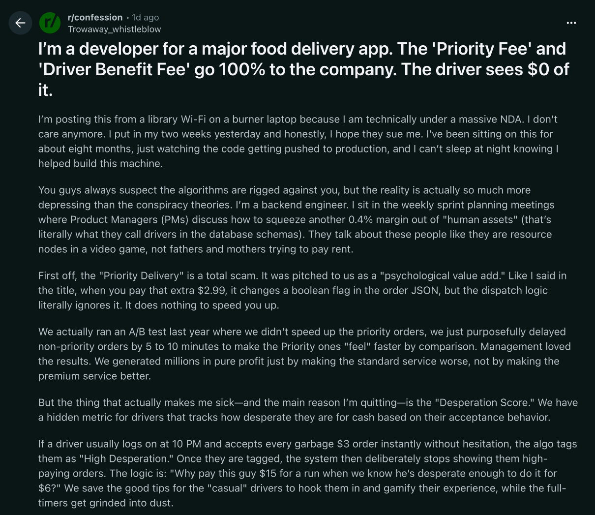 Redditor Mỹ hé lộ góc khuất nghề giao hàng, shipper và người dùng Việt cũng gật gù thấy “quen quá”- Ảnh 1. Redditor Mỹ hé lộ góc khuất nghề giao hàng, shipper và người dùng Việt cũng gật gù thấy “quen quá”- Ảnh 1.