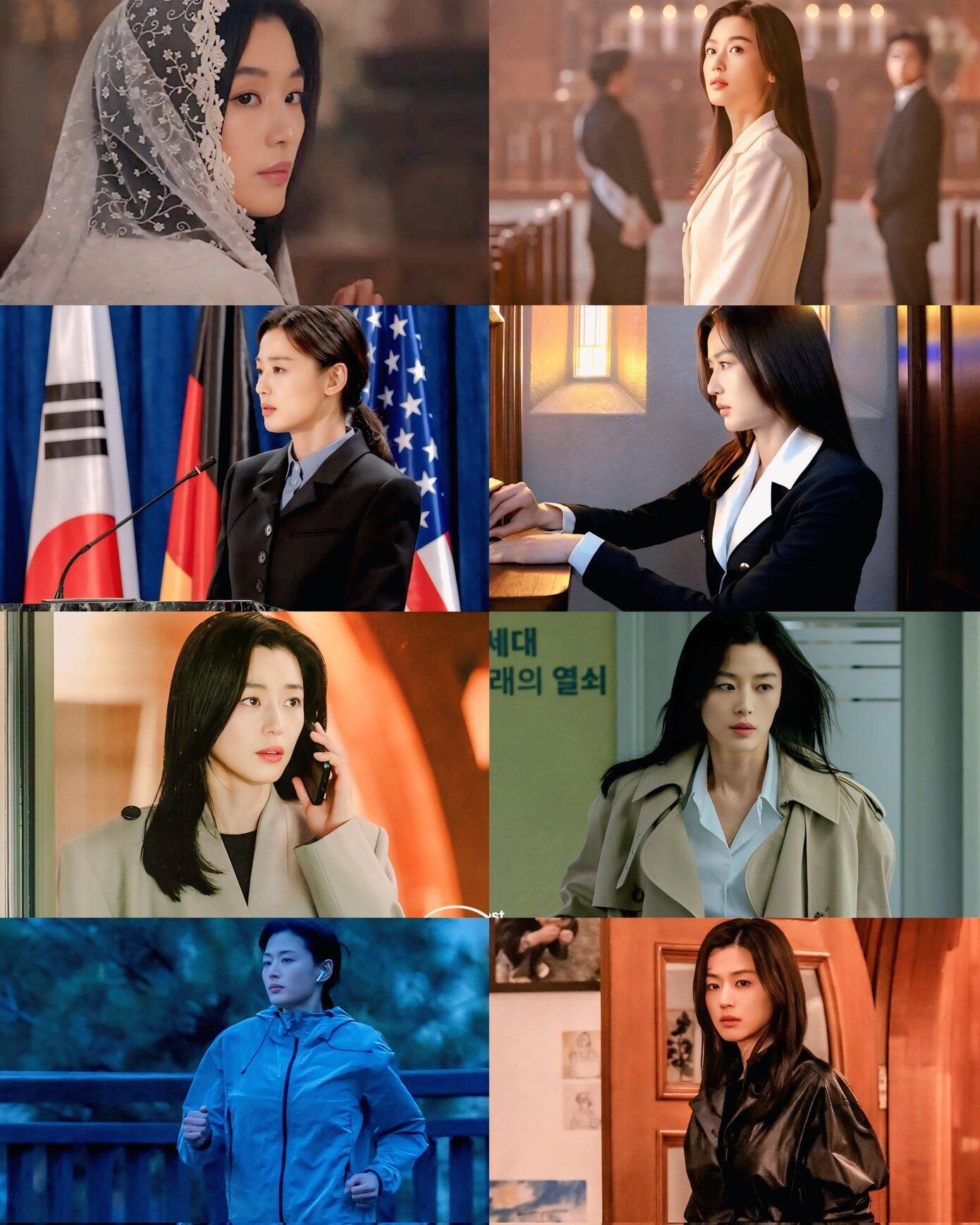 Jun Ji Hyun được mệnh danh là biểu tượng thời trang mới của dòng phim chính trị Hàn Quốc.