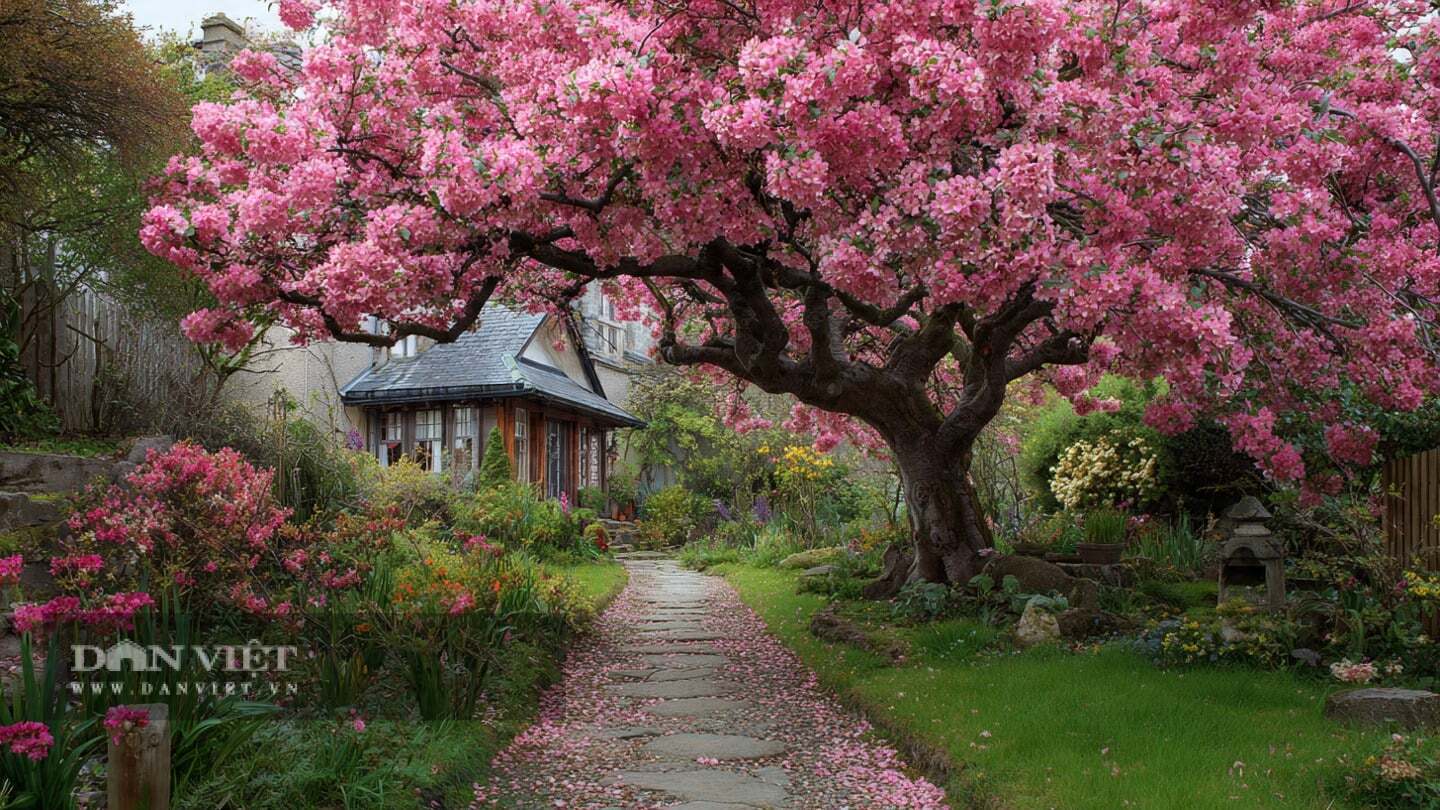 Người xưa cho rằng, cây cảnh tây phủ hải đường kết hợp với hoa hồng mang lại niềm vui cho nhiều thế hệ