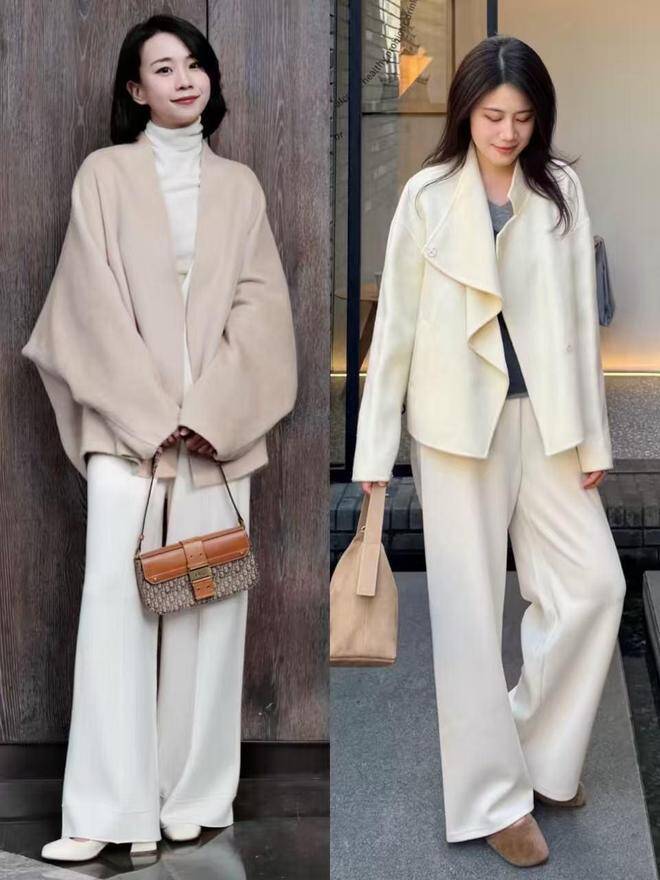 So với áo khoác dài, kiểu áo khoác này phối với quần ống rộng amp;#34;đỉnh chópamp;#34; hơn hẳn lại kéo chân dài cả mét - 6