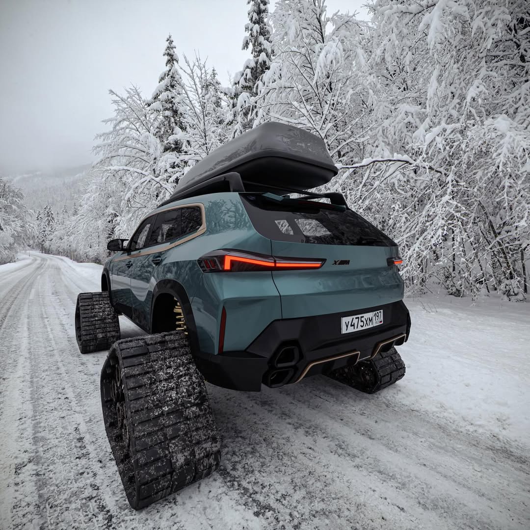 BMW XM hóa 'xe tăng' vượt tuyết: Bản độ dị biệt xóa tan hình ảnh bóng bẩy, dân chơi nhìn vào chỉ biết 'cạn lời'- Ảnh 2.