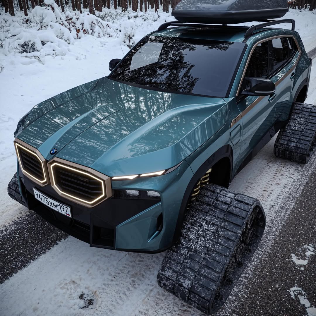 BMW XM hóa 'xe tăng' vượt tuyết: Bản độ dị biệt xóa tan hình ảnh bóng bẩy, dân chơi nhìn vào chỉ biết 'cạn lời'- Ảnh 4.