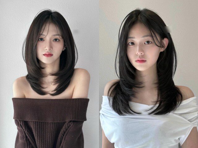 Tóc suôn thẳng uốn cụp tạo cảm giác mềm mại, nữ tính, giúp gương mặt thon gọn hơn. Kiểu tóc này dễ vào nếp, phù hợp nhiều dáng mặt và không cần chăm sóc cầu kỳ.