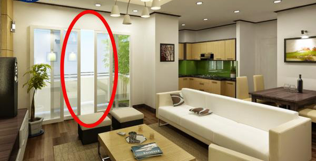 Cũng có phòng khách diện tích không lớn, nhưng để thoáng khí mà cả trước và sau phòng khách đều có cửa sổ, khiến cho luồng khí tự do trực tiếp xuyên qua căn phòng. Đây chính là những yếu tố hình thành nên lỗi đại kị trong phong thủy – Xuyên đường sát.