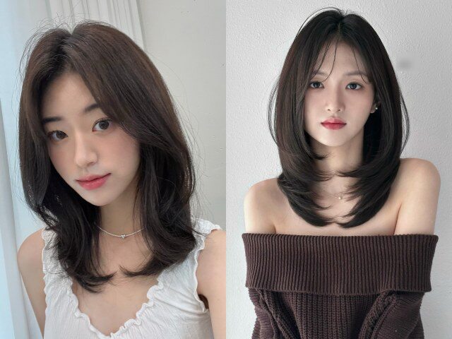 Phần đuôi uốn cụp nhẹ giúp ôm gọn gương mặt, che khuyết điểm hiệu quả, mang lại diện mạo nữ tính, chỉn chu và trẻ trung hơn rõ rệt.