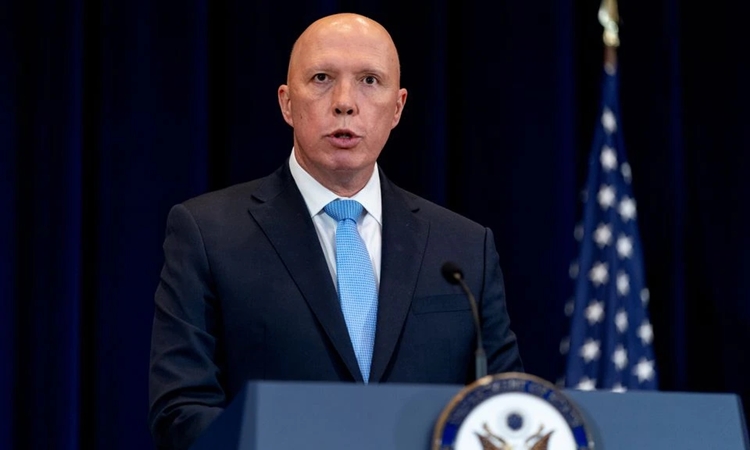 Bộ trưởng Quốc phòng Australia Peter Dutton tại Washington, Mỹ, hồi tháng 9/2021. Ảnh: Reuters.