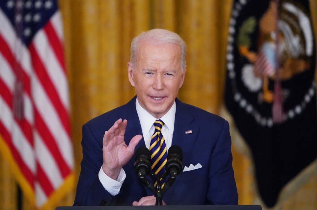 Tổng thống Mỹ Joe Biden phát biểu tại Nhà Trắng hôm 19/1. Ảnh: AFP.