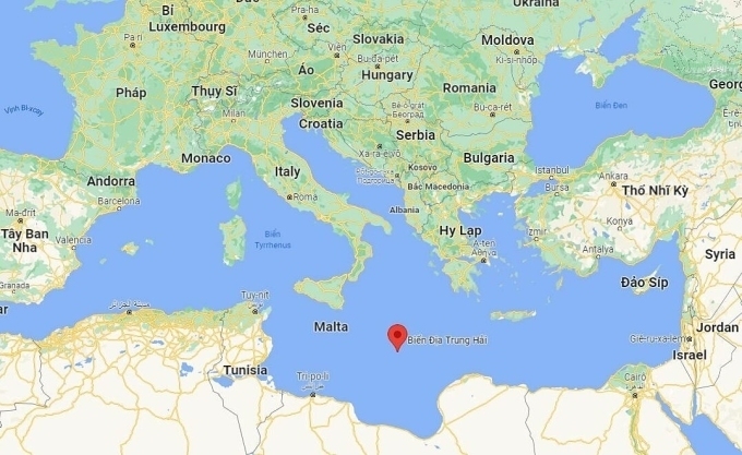 Vị trí Địa Trung Hải. Ảnh: Google Maps.