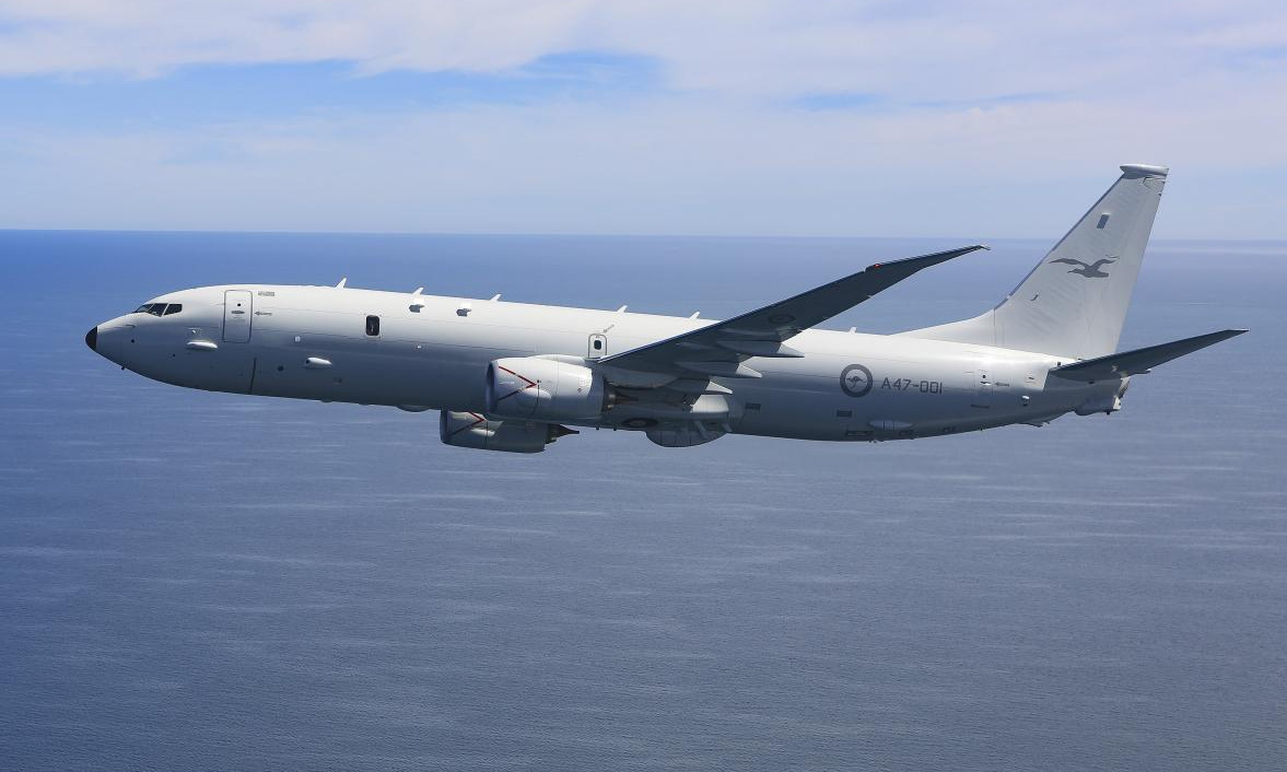 Trinh sát cơ P-8A của Australia làm nhiệm vụ trên Thái Bình Dương hồi năm 2016. Ảnh: BQP Australia.