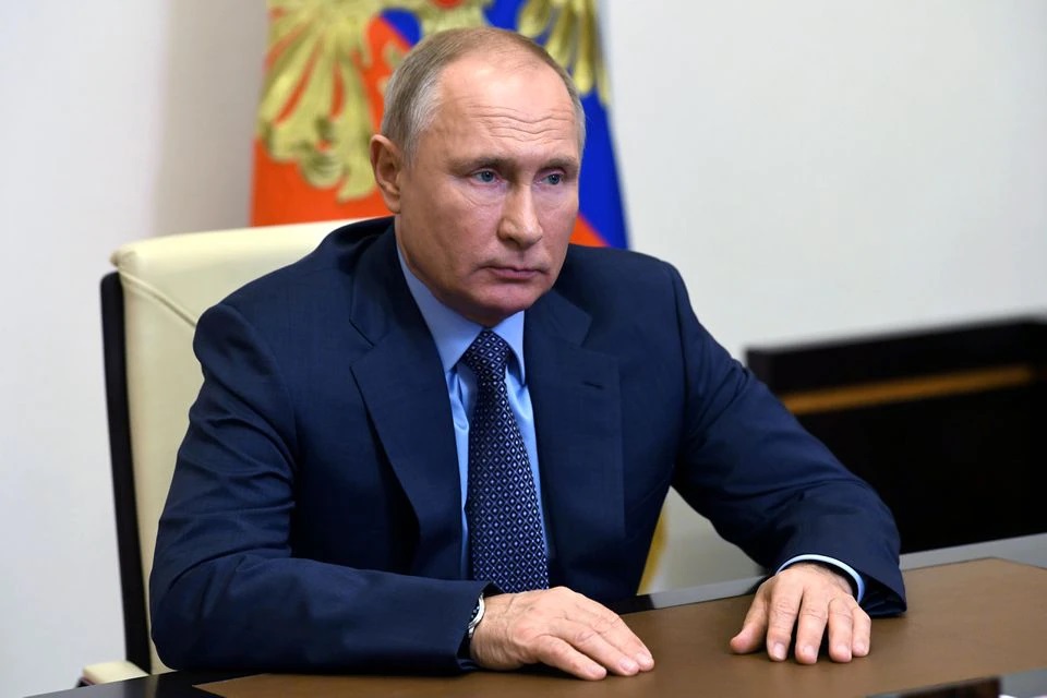 Tổng thống Nga Vladimir Putin tại dinh thự Novo-Ogaryovo, ngoại ô Moskva hồi tháng 1/2021. Ảnh: Reuters.