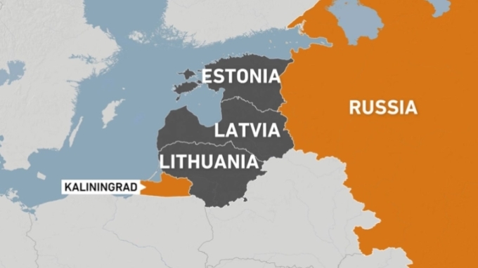 Vị trí Nga và ba quốc gia Baltic. Đồ họa: Al Jazeera.