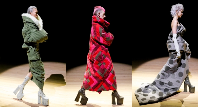 Một số thiết kế trong bộ sưu tập Marc Jacobs tưởng nhớ Vivienne Westwood. Ảnh: Gorunway