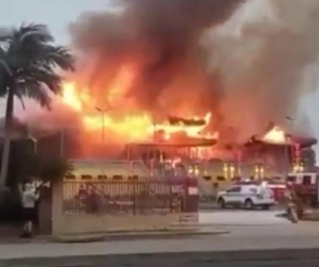 A fire has severely damaged a Buddhist temple in southeastern Melbourne.
