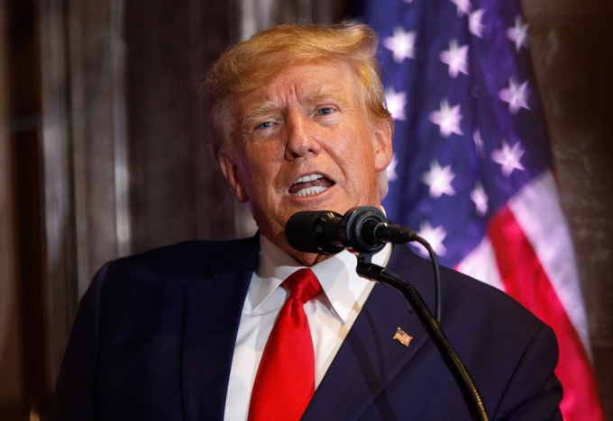 Cựu tổng thống Mỹ Donald Trump phát biểu trong sự kiện vận động tranh cử tại Columbia, Nam Carolina, hôm 28/1. Ảnh: AFP.