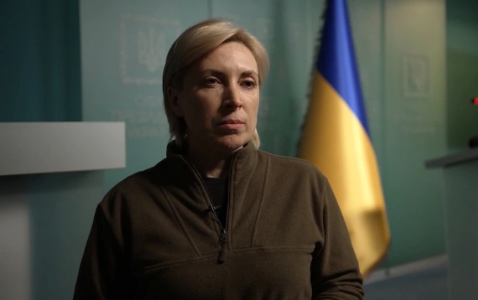 Phó thủ tướng Ukraine Iryna Vereshchuk tại Kiev hồi tháng 3/2022. Ảnh: ABC News.